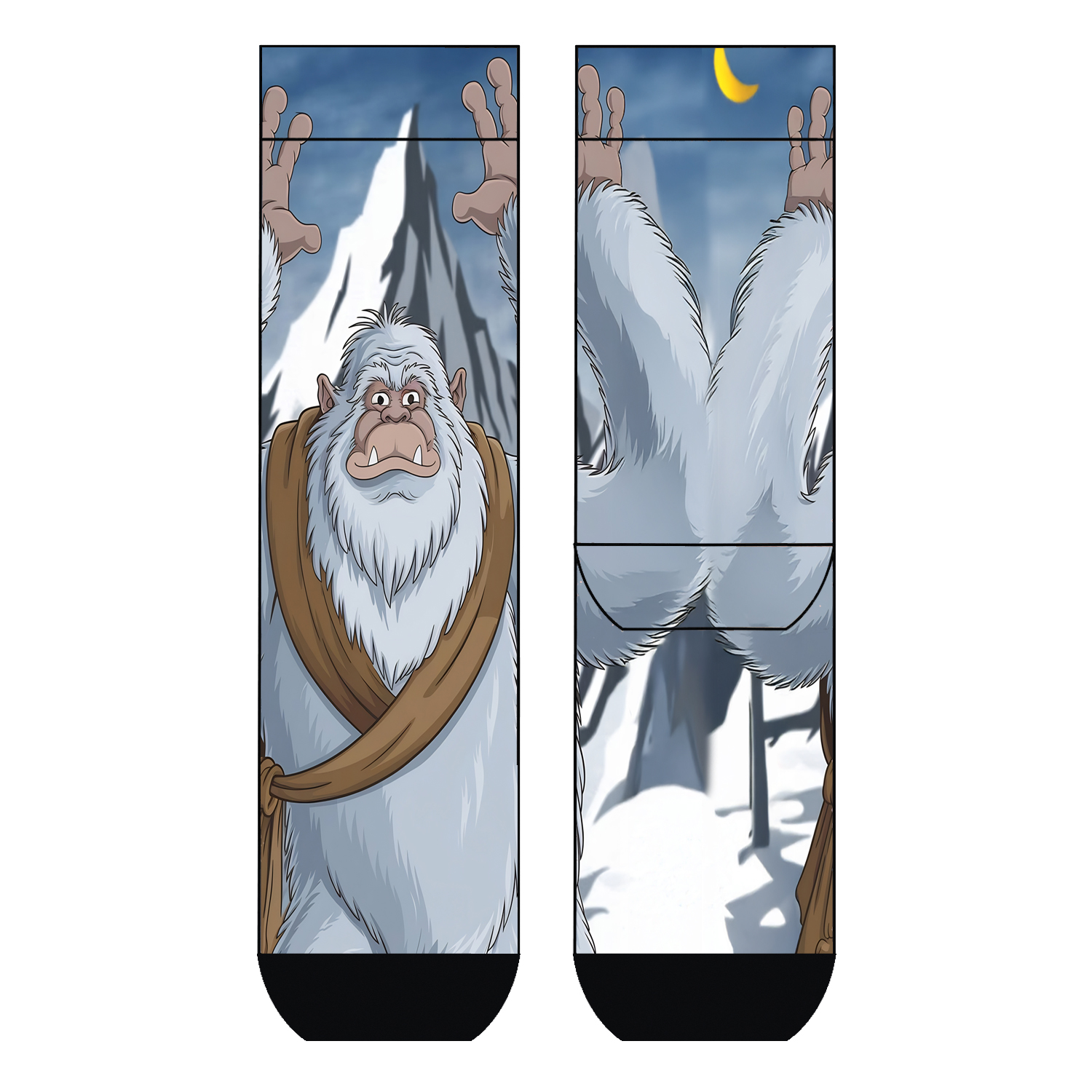 Herren Socken Yeti COOL7 rund bedruckt