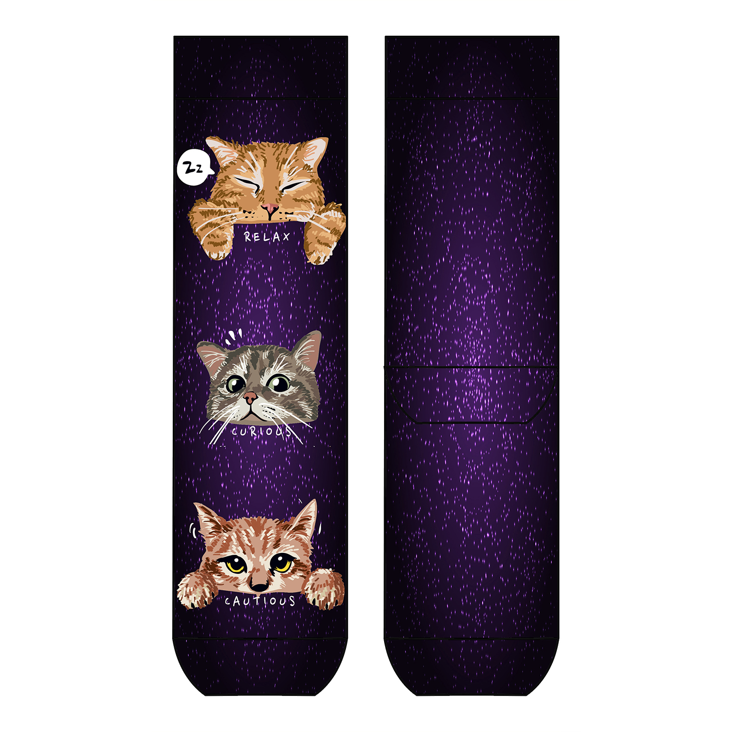Damen Socken Cat‘s emotions COOL7 rund bedruckt