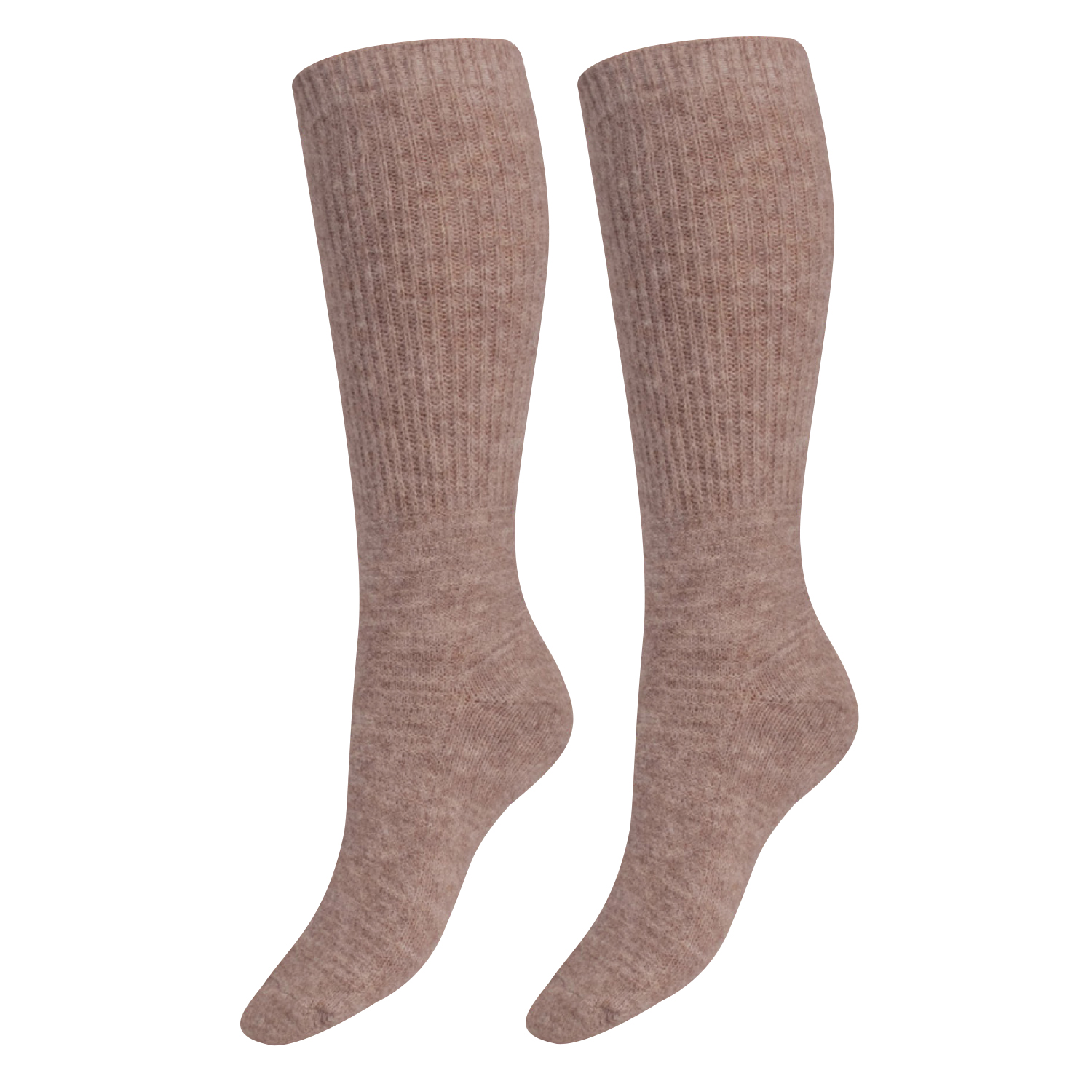 Damen Socken Lang, Extra weich, gerippt Altrosé mel. 39 - 42