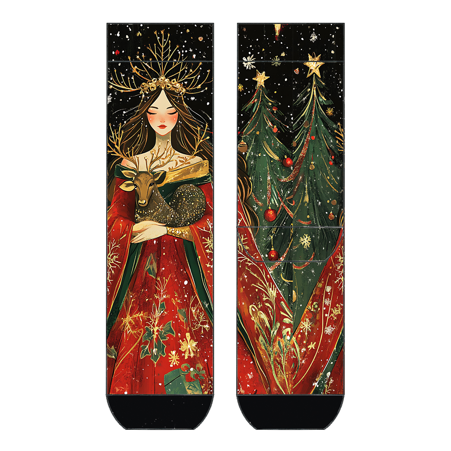 Damen Socken Queen of Deers COOL7 rund bedruckt