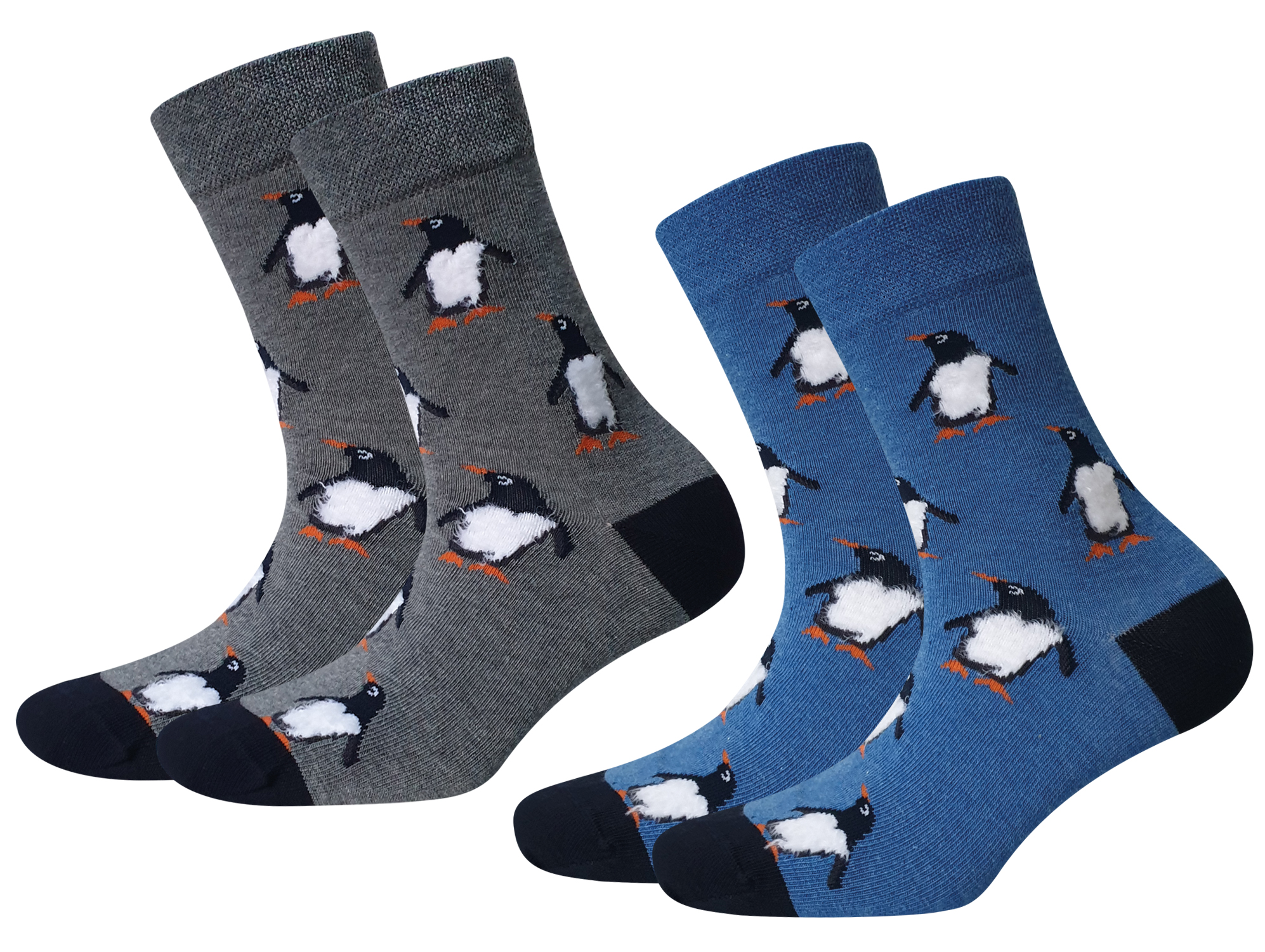 Damen Socken Fluffy Penguins 2er Pack