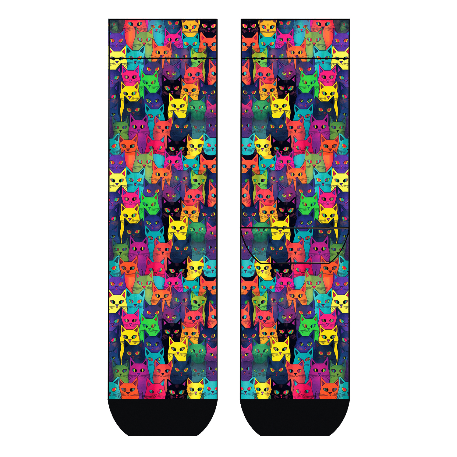 Herren Socken Crazy Cats COOL7 rund bedruckt
