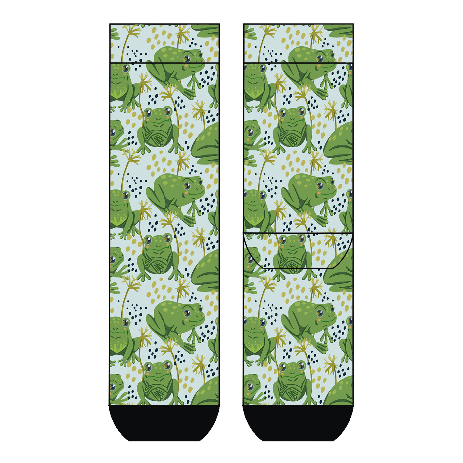 Damen Socken Frogs COOL7 rund bedruckt