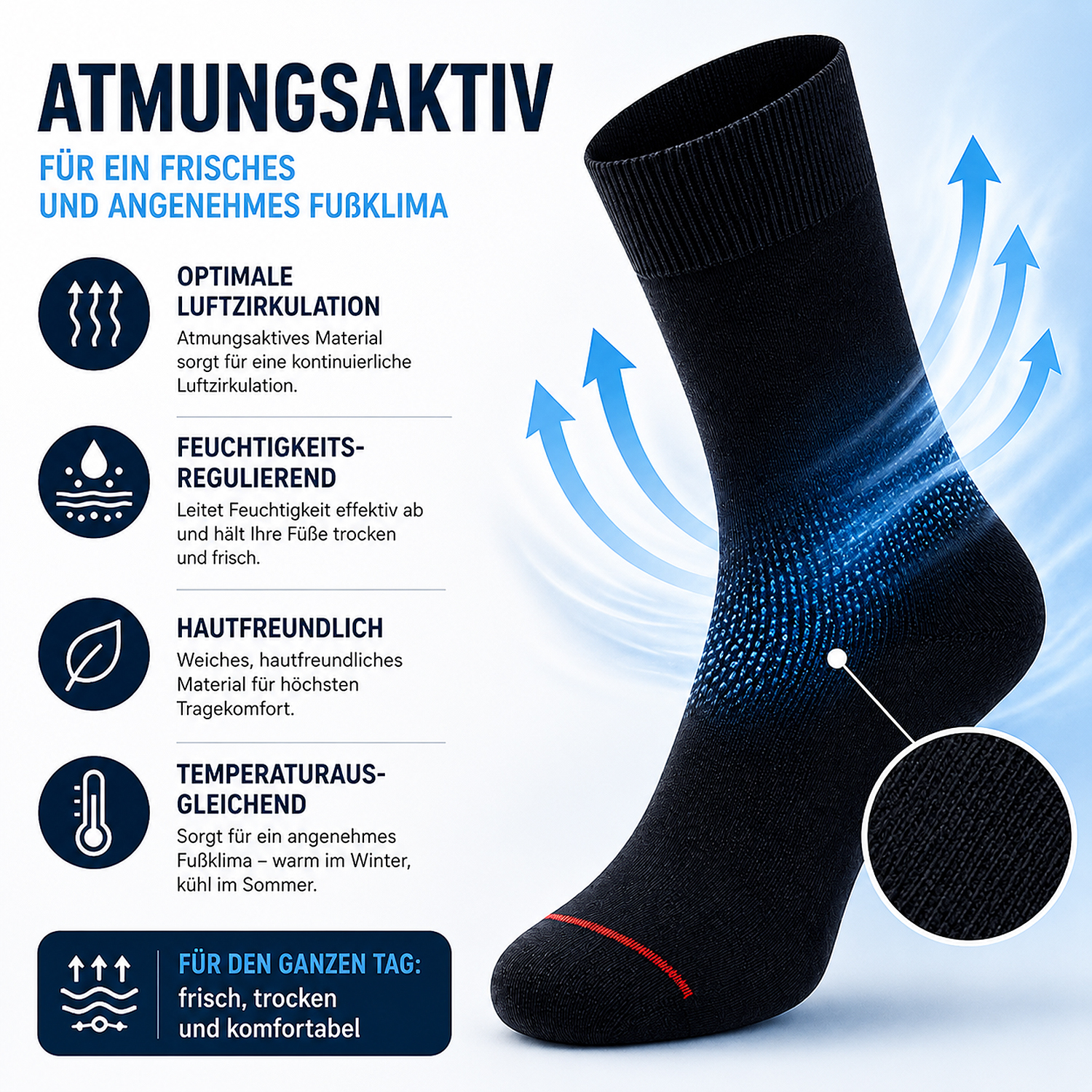10 Paar Herren Business Socken – Baumwolle, ohne  drückende Naht