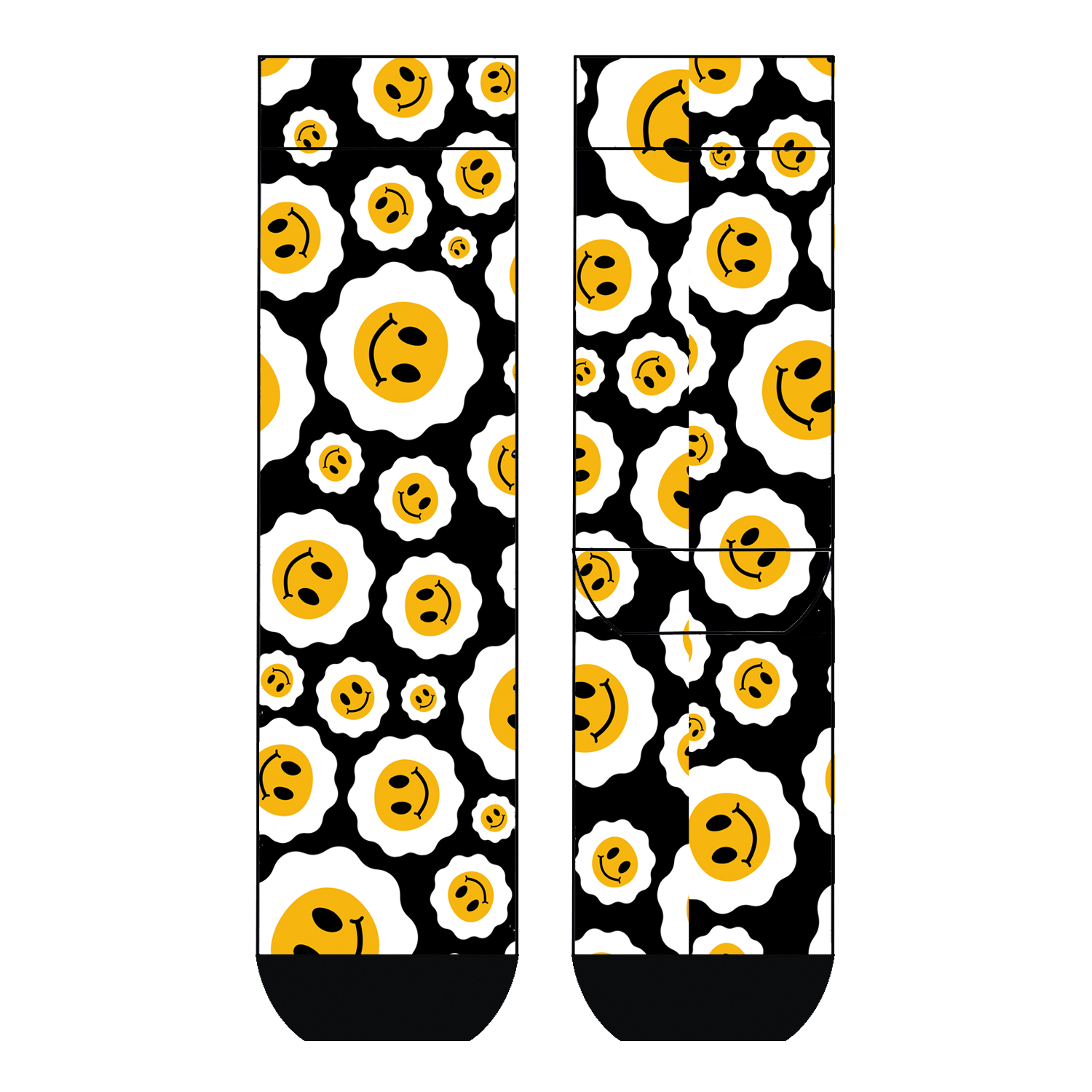 Damen Socken Smiling Eggs COOL7 rund bedruckt