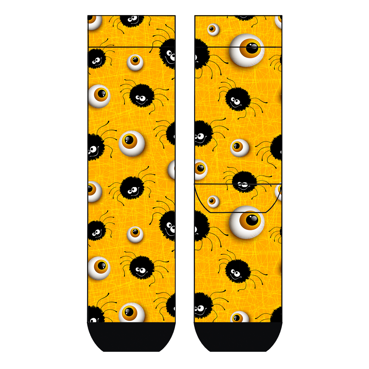 Herren Socken Fluffy Spiders COOL7 rund bedruckt