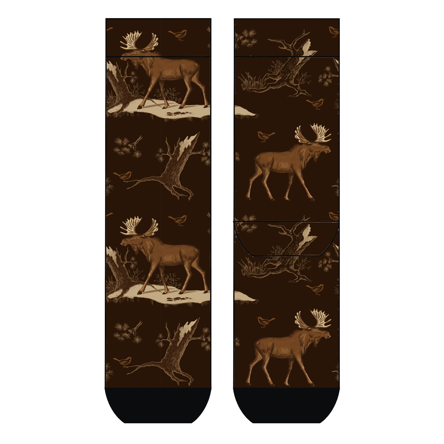 Herren Socken Moose COOL7 rund bedruckt