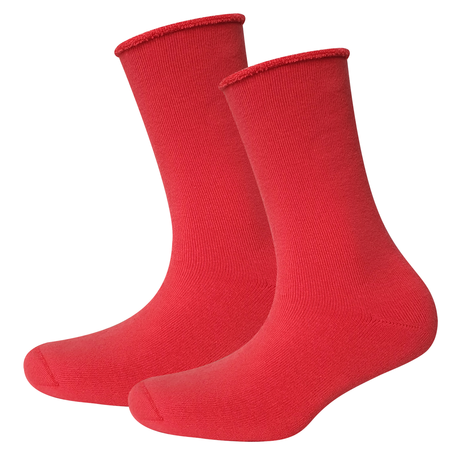 Damen Thermo Innenplüsch Socken Plush 2er Pack Coral + Schwarz 36-41