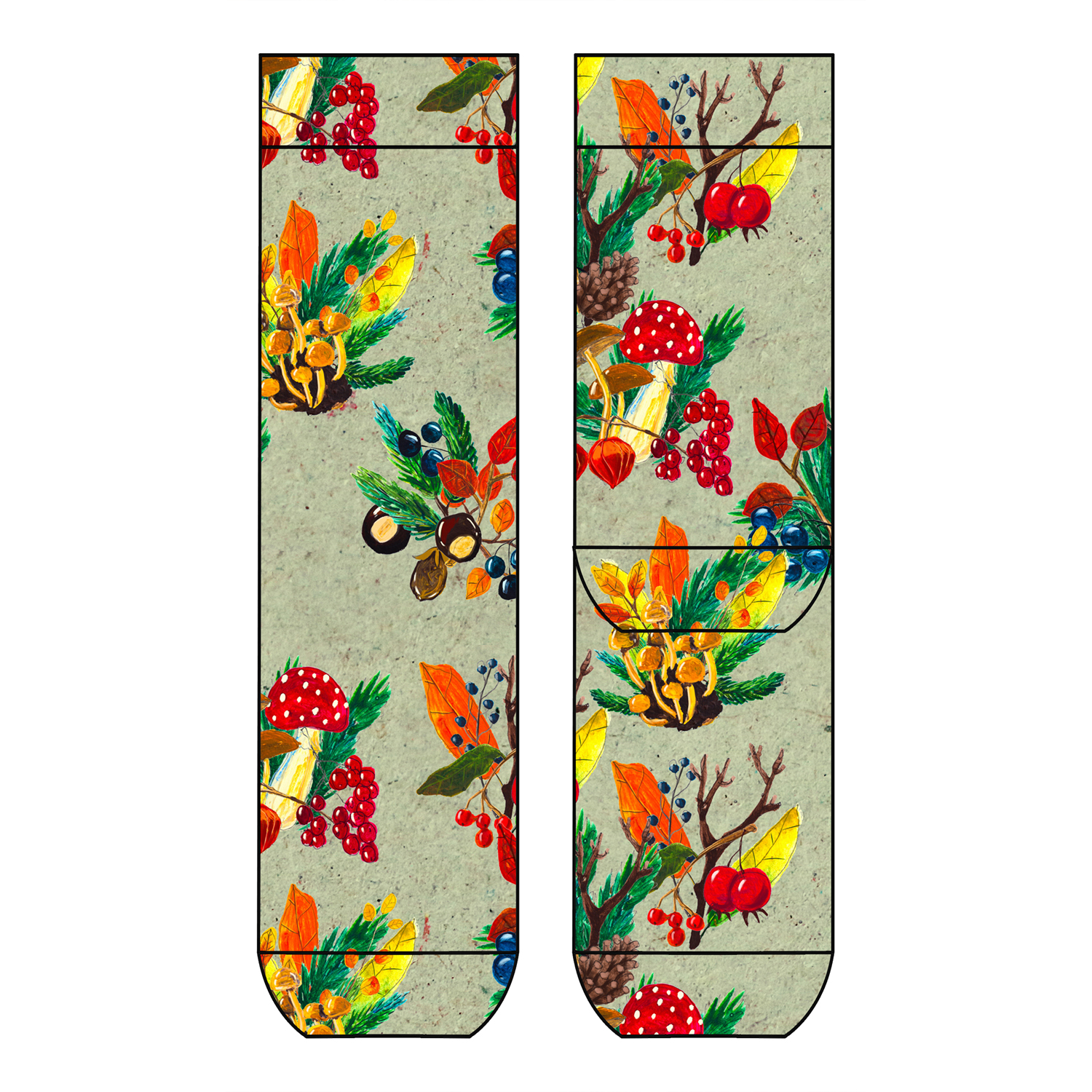 Damen Socken Autumn Mushrooms COOL7