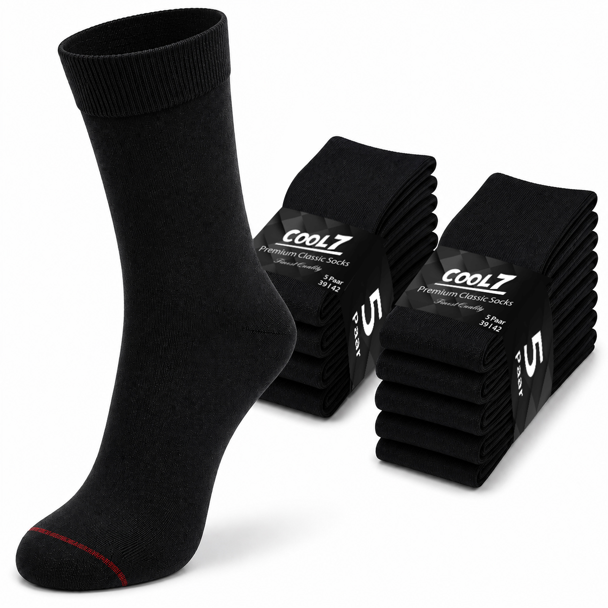 10 Paar Herren Business Socken – Baumwolle, ohne  drückende Naht