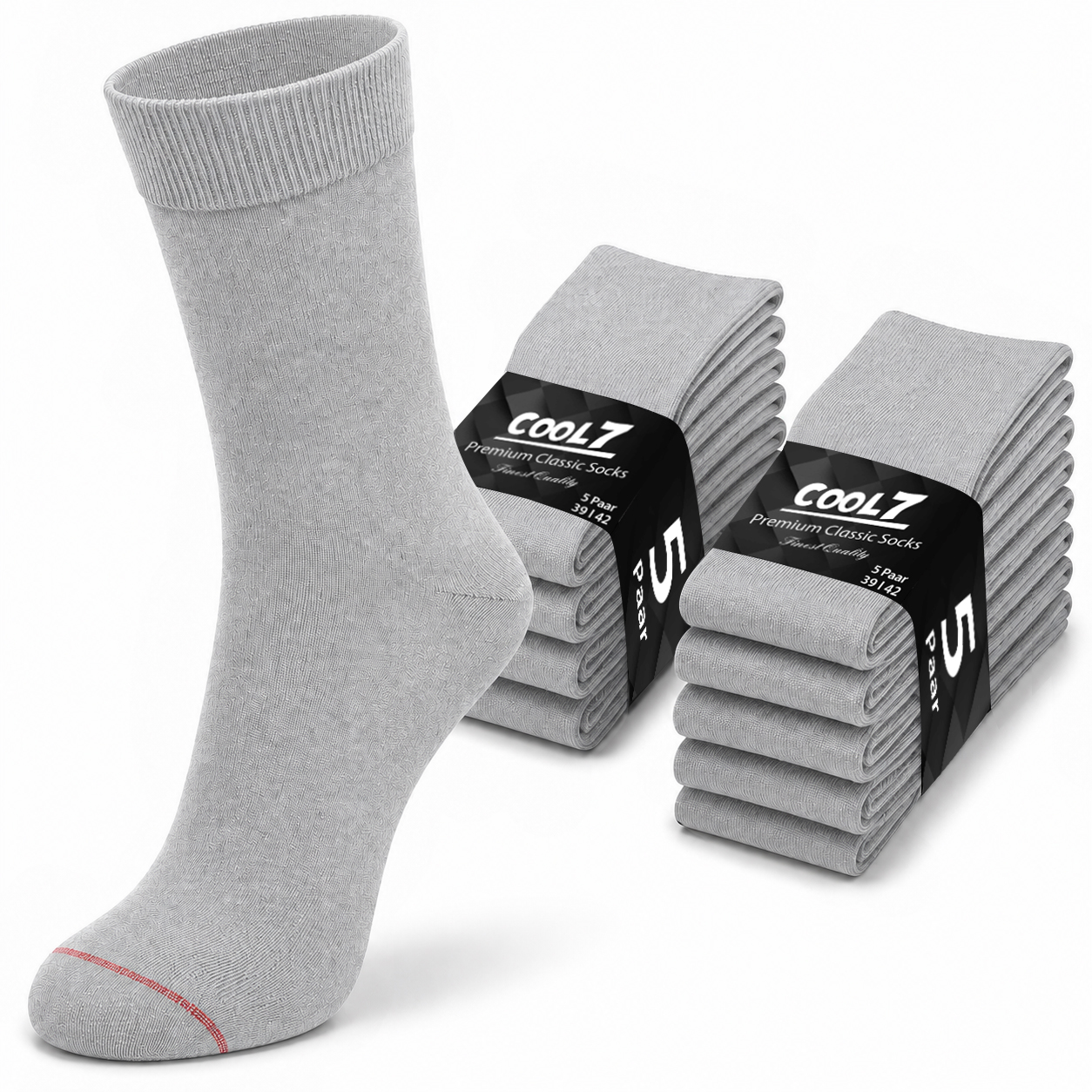 10 Paar Herren Business Socken – Baumwolle, ohne  drückende Naht