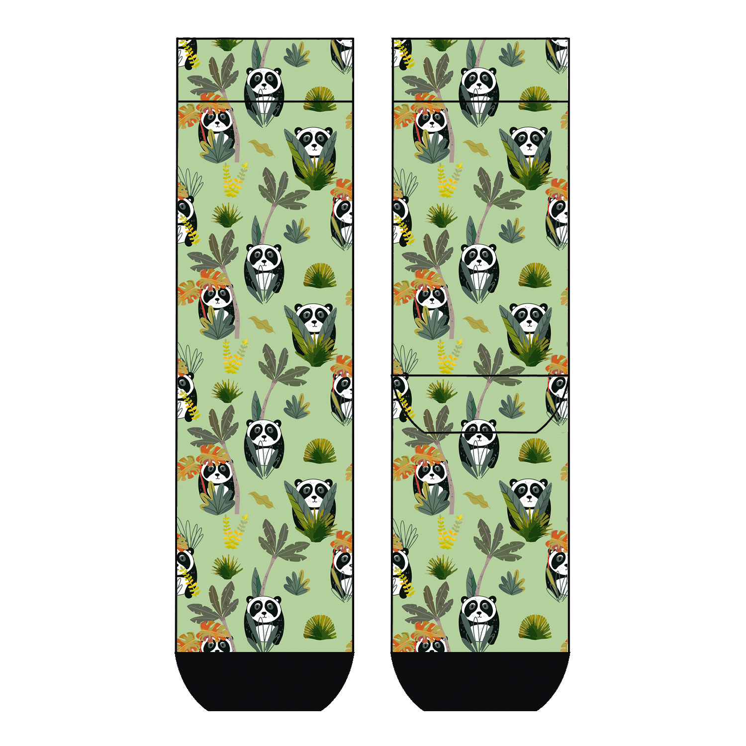 Damen Socken Forest Pandas COOL7 rund bedruckt