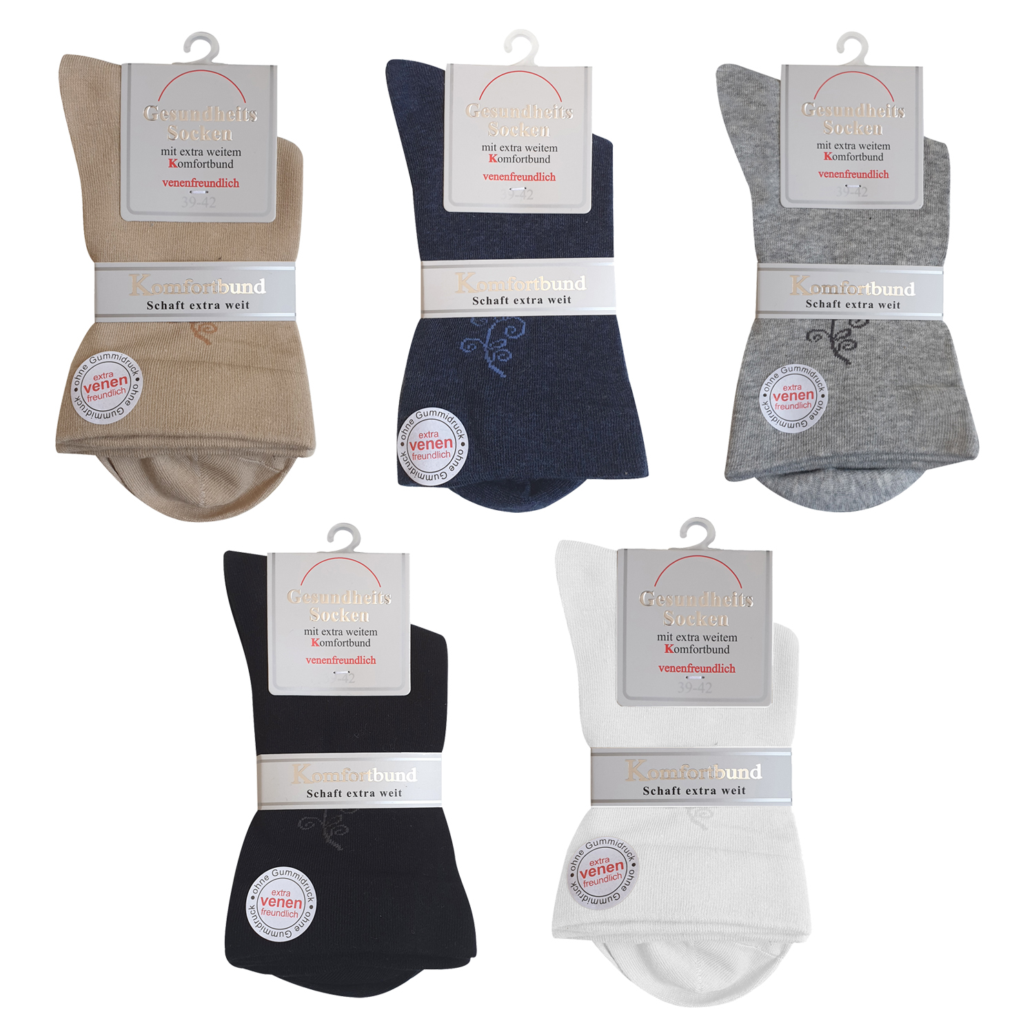 Damen Socken Gesundheitssocke Komfortbund 3er Pack