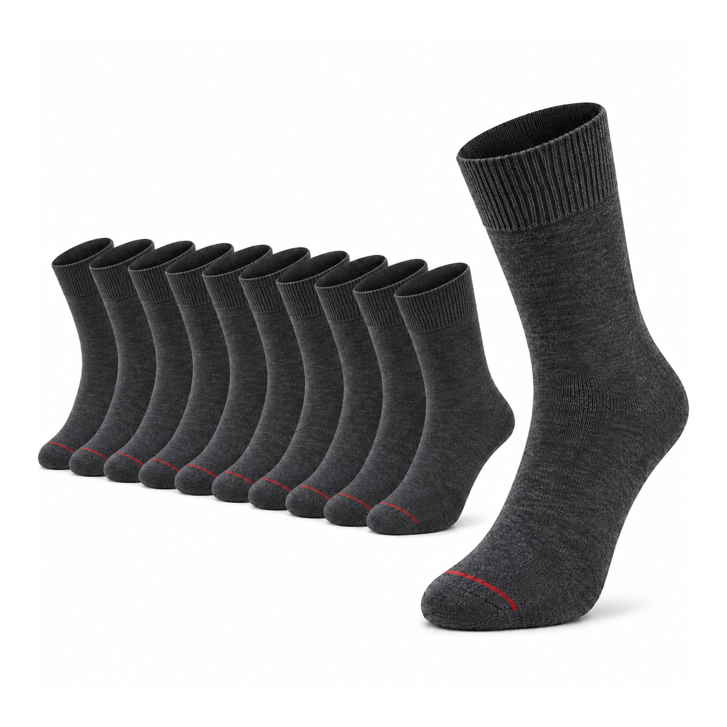 10 Paar Herren Business Socken – Baumwolle, ohne  drückende Naht