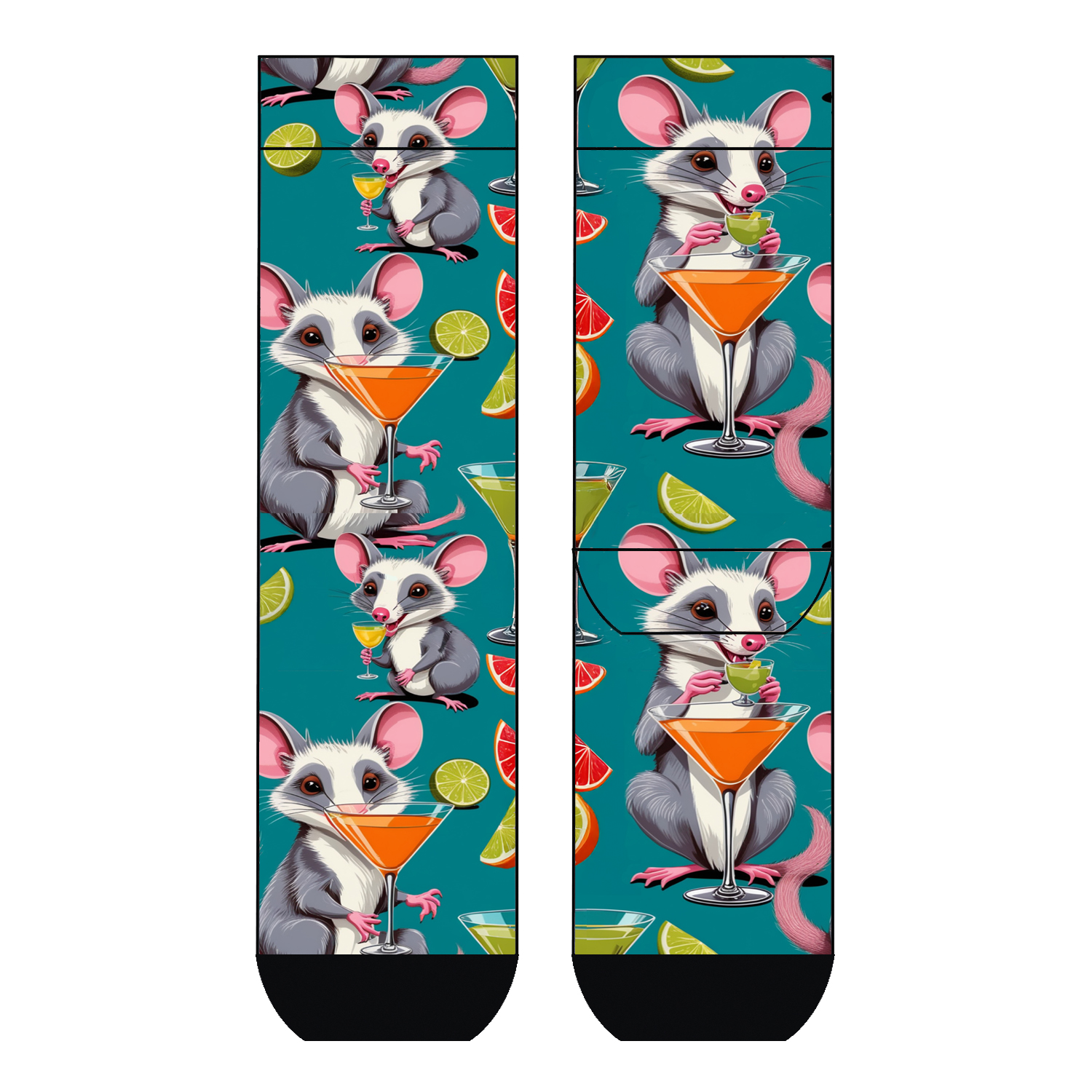 Damen Socken Cocktail Mice COOL7 rund bedruckt