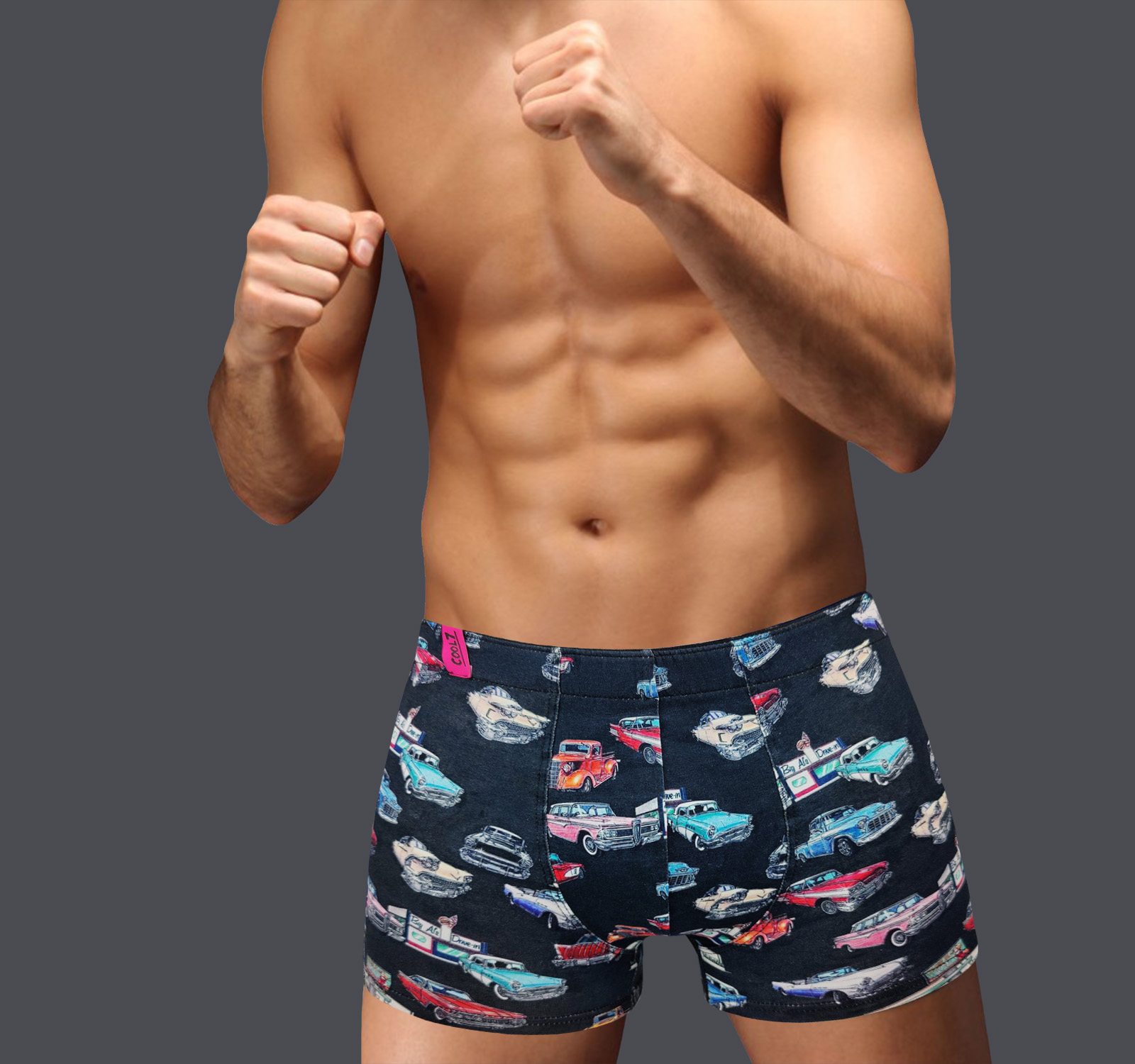 Herren Boxer + Socken Set Oldtimer in Geschenkverpackung COOL7