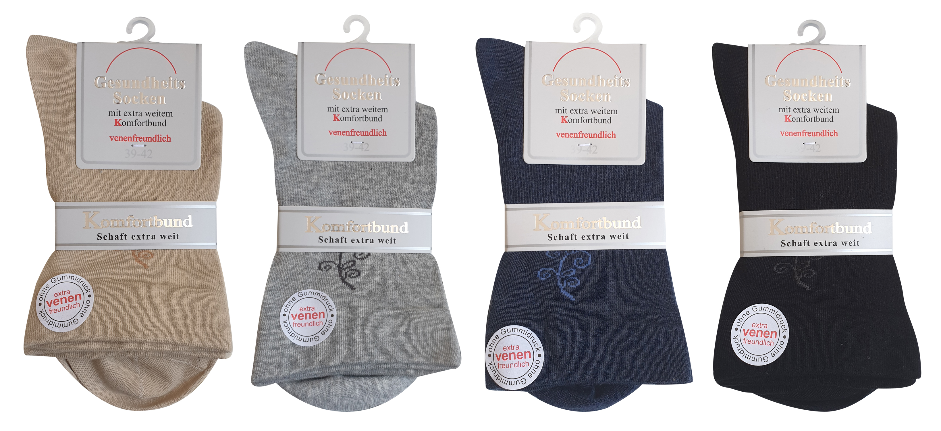 Damen Socken Gesundheitssocke Komfortbund 3er Pack