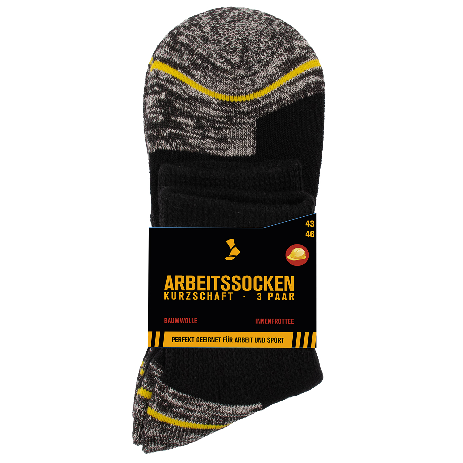 Herren Arbeitssocken Kurzschaft 3er Pack