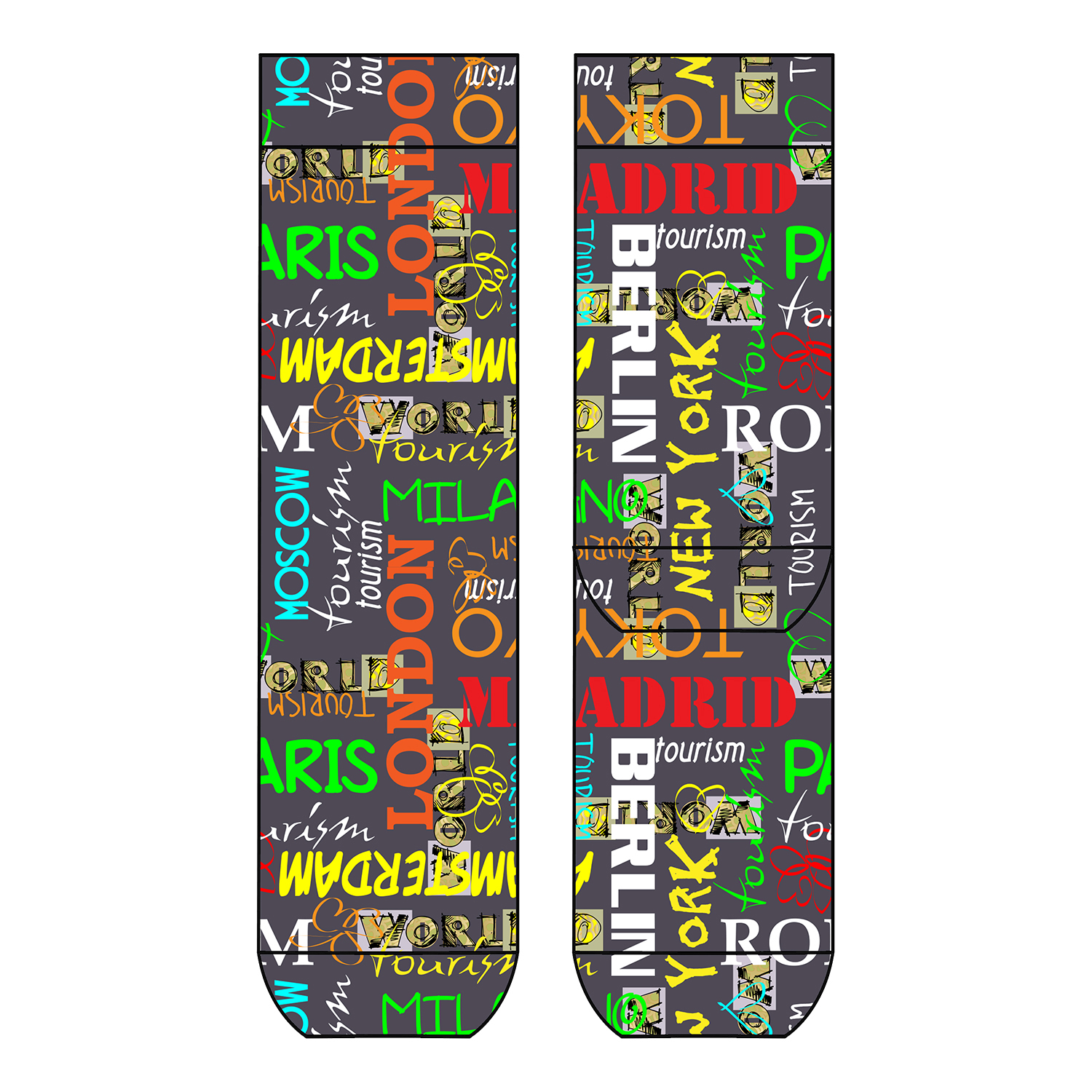 Herren Boxer + Socken Set City Names in Geschenkverpackung COOL7