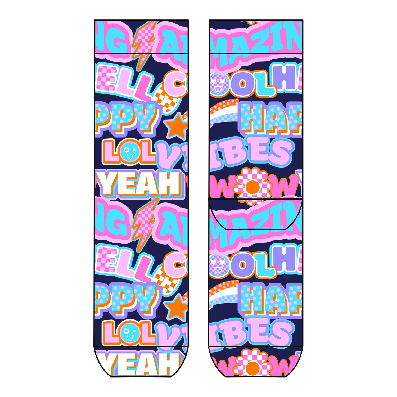 Damen Socken Happy Vibes COOL7