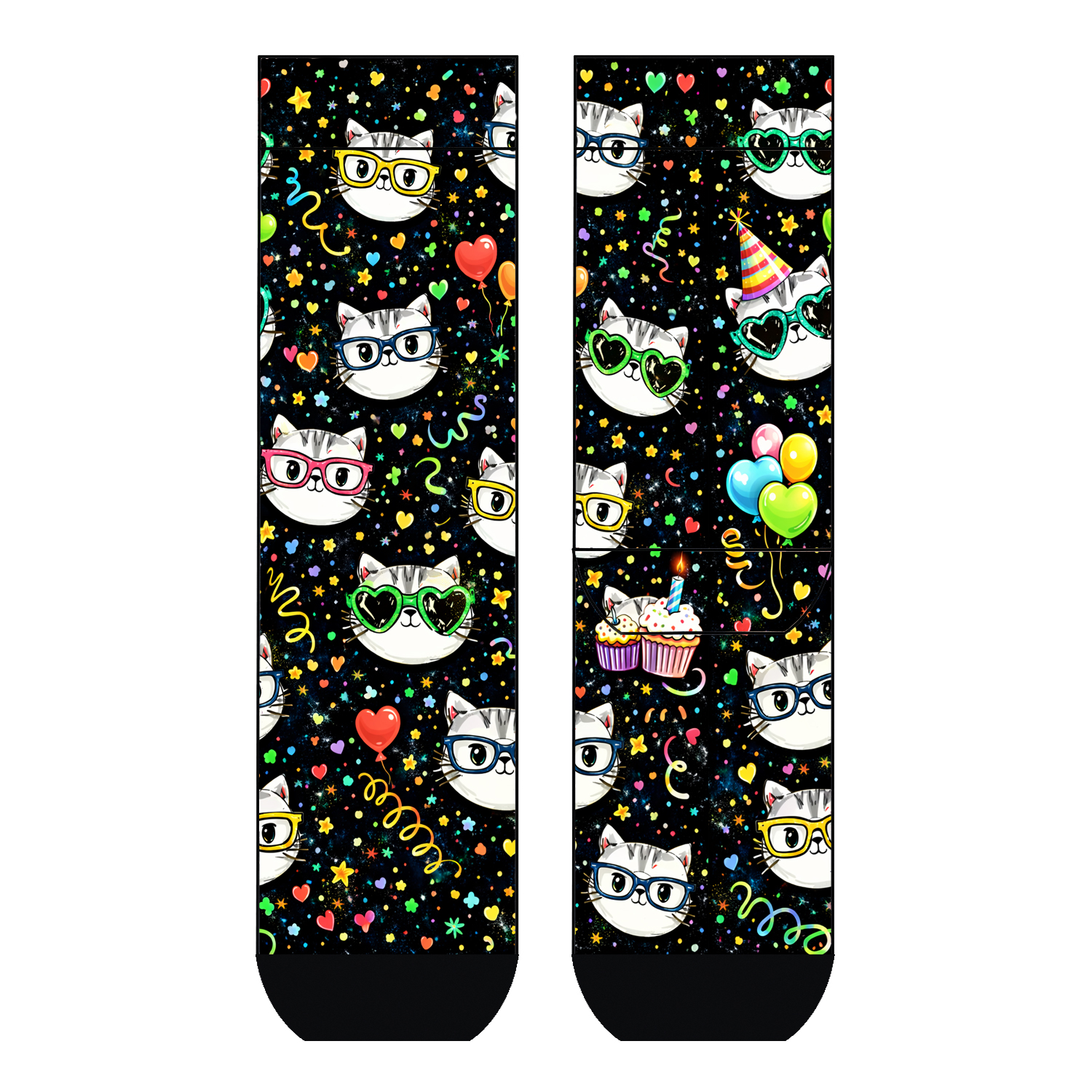 Damen Socken Let's celebrate! COOL7 rund bedruckt