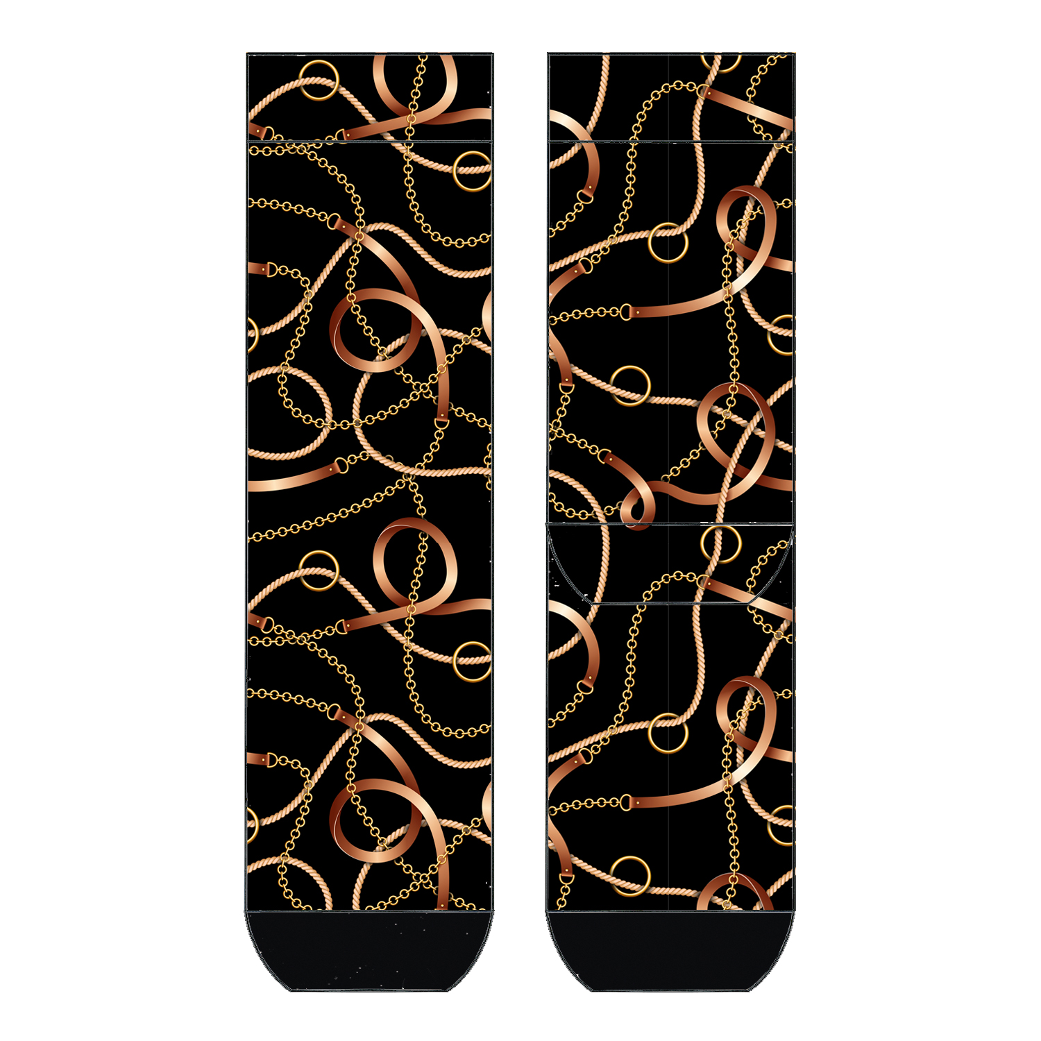 Damen Socken Chains and Belts COOL7 rund bedruckt