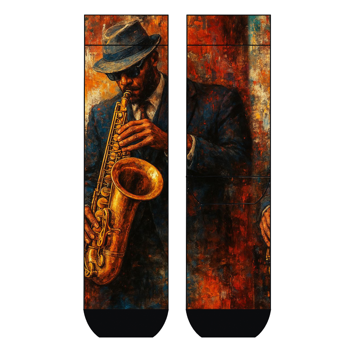 Herren Socken Jazz Music COOL7 rund bedruckt