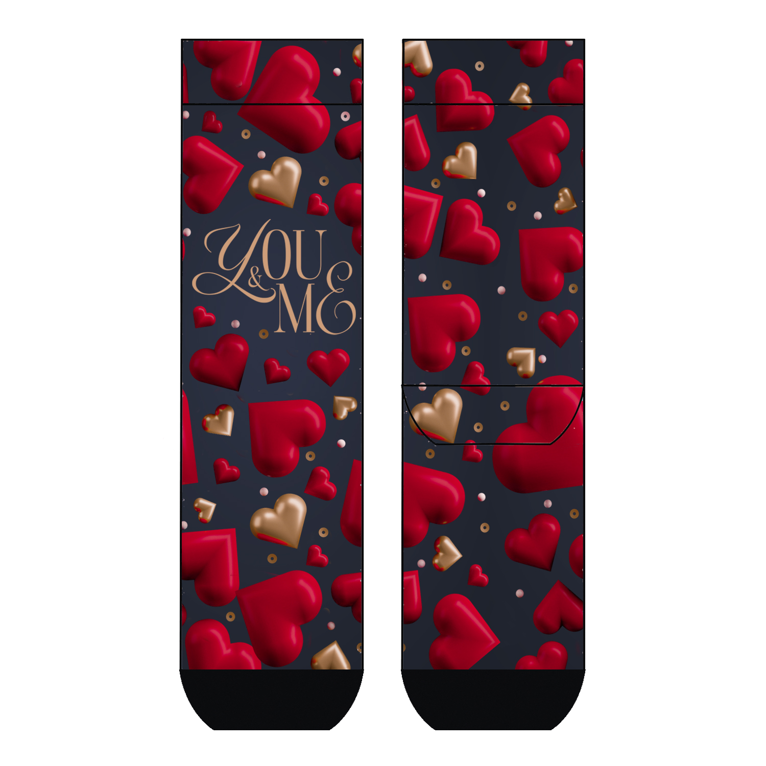 Damen Socken You & Me COOL7 rund bedruckt
