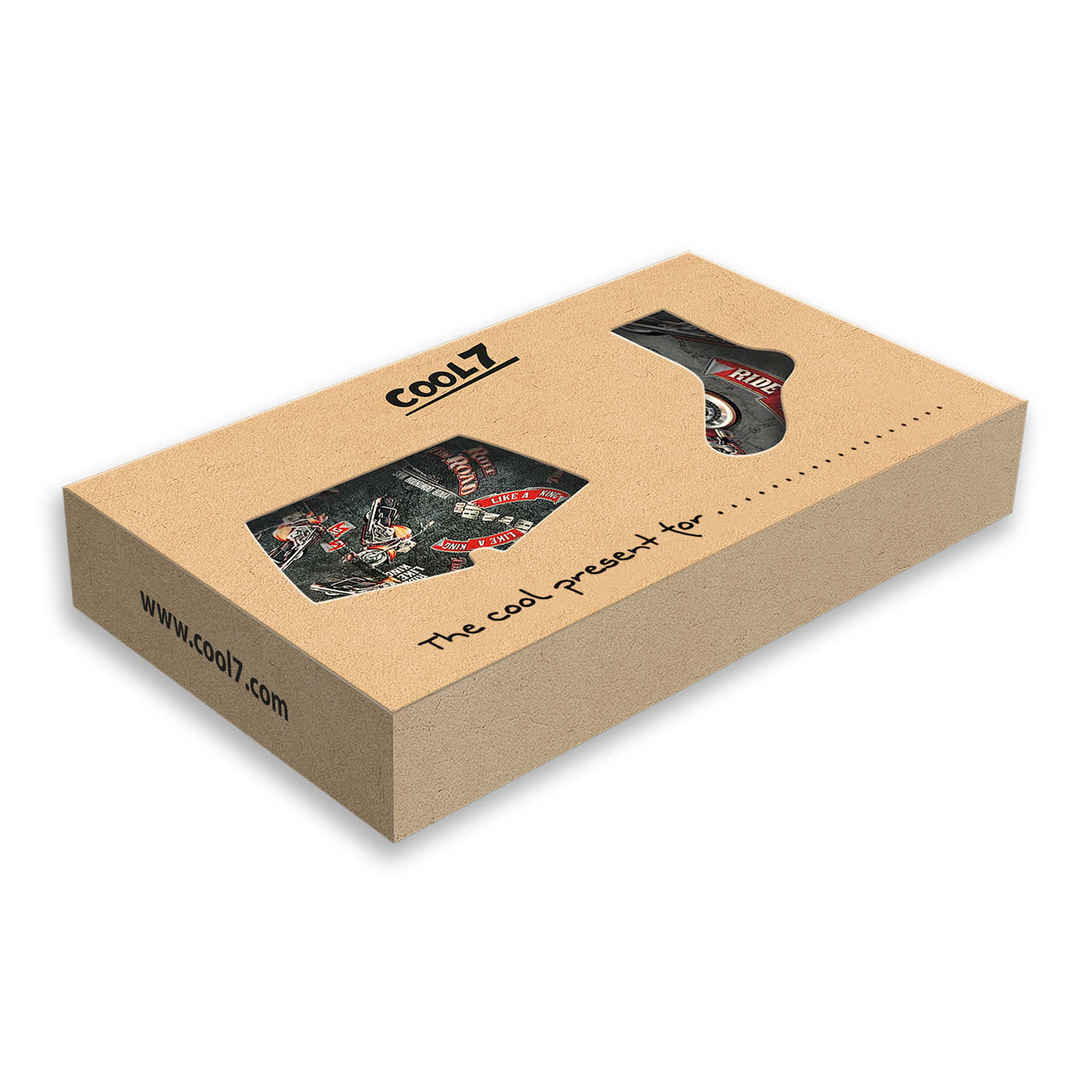 Herren Boxer + Socken Set Rule the Road  in Geschenkverpackung COOL7