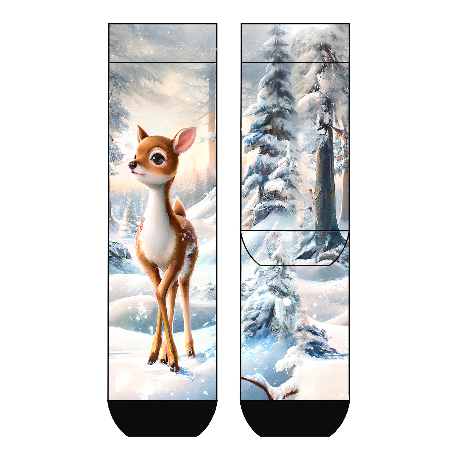Damen Thermosocken Little Fawn COOL7 rund bedruckt