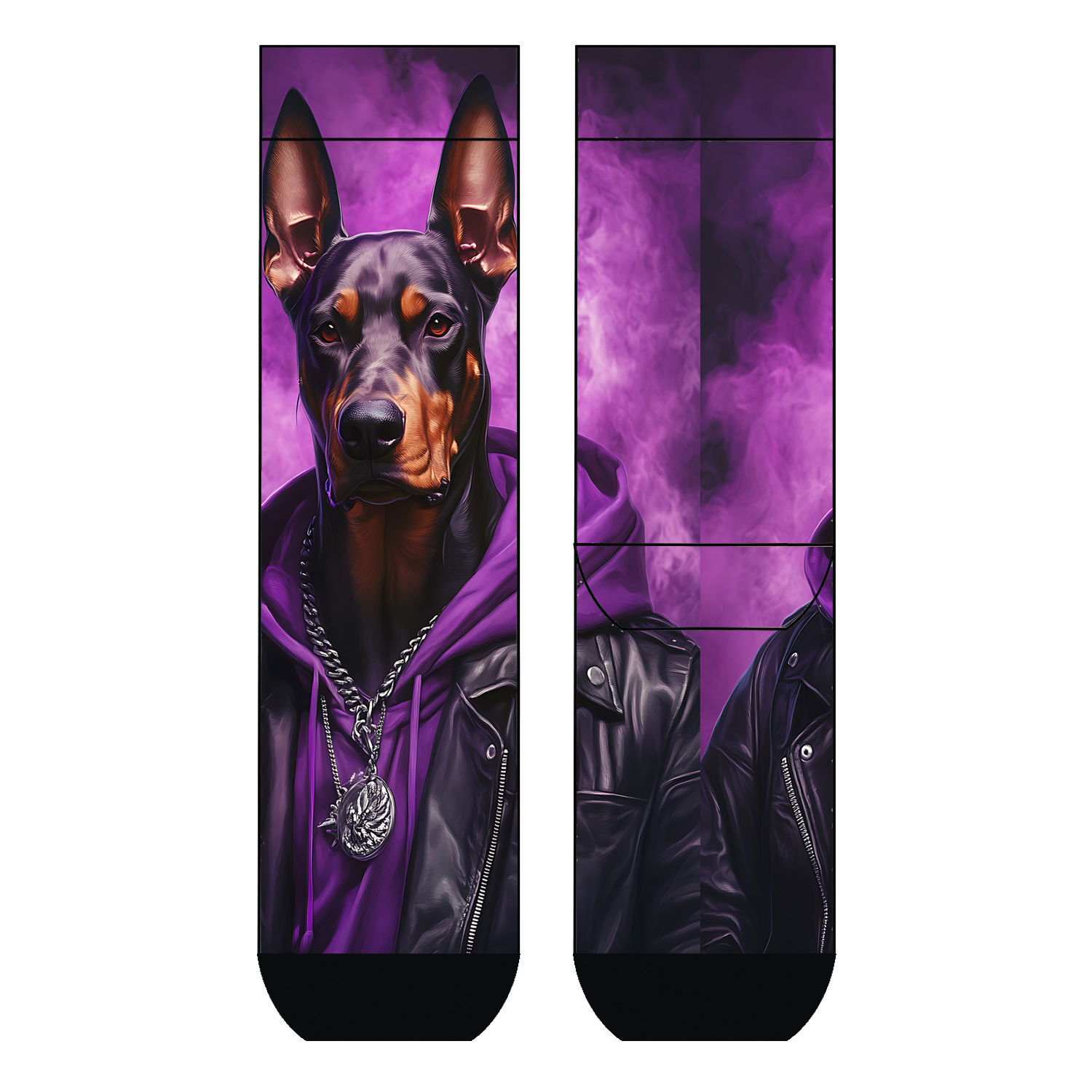 Herren Socken Doberman COOL7 rund bedruckt