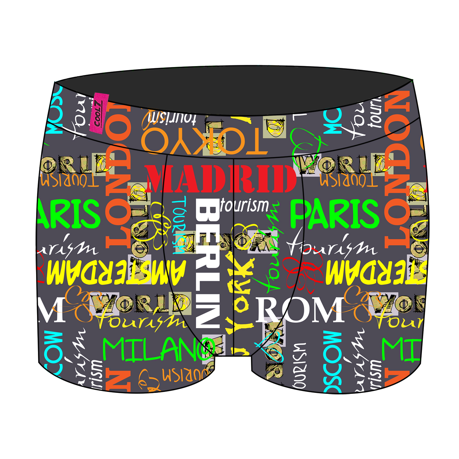 Herren Boxer + Socken Set City Names in Geschenkverpackung COOL7