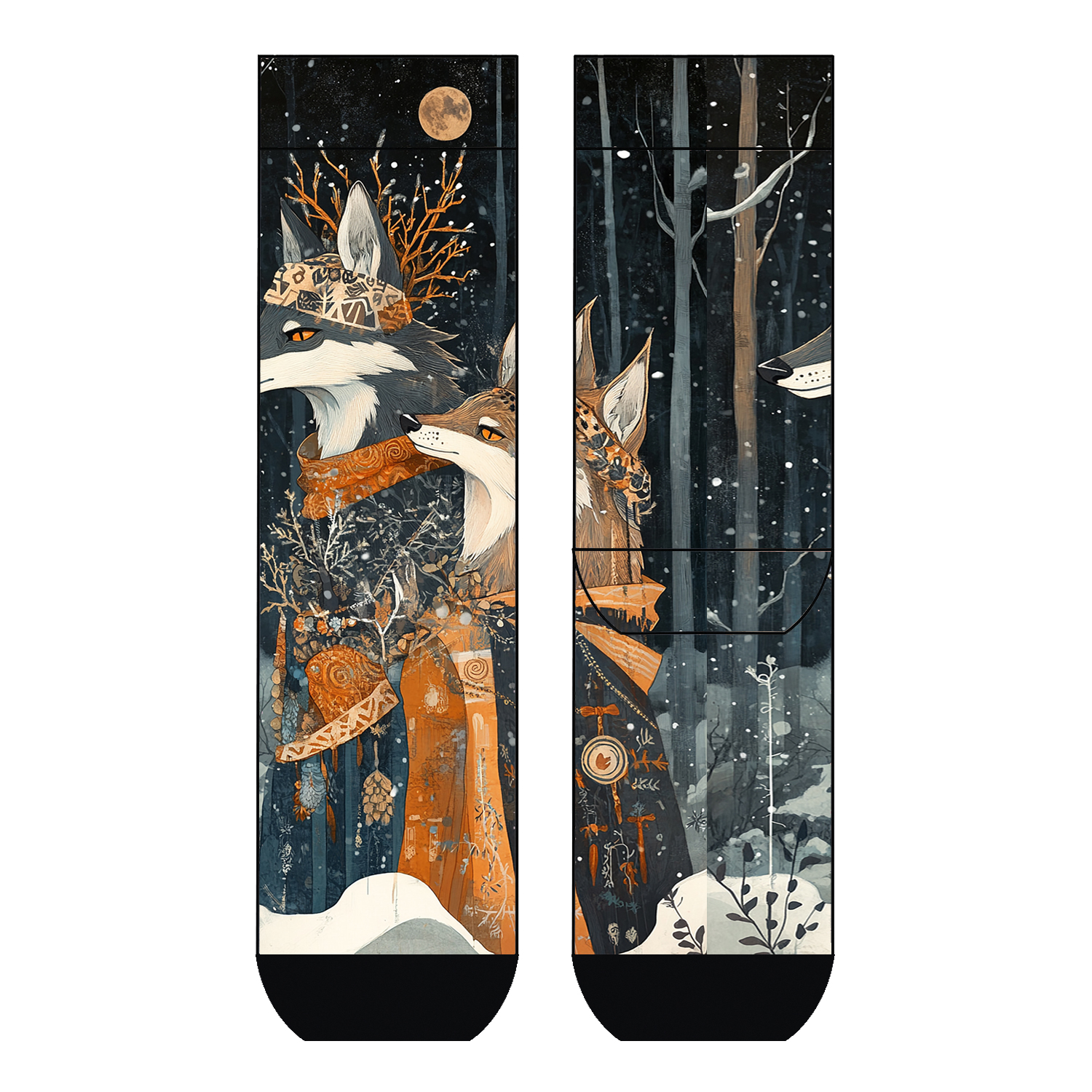 Damen Socken Snow Fairytale COOL7 rund bedruckt