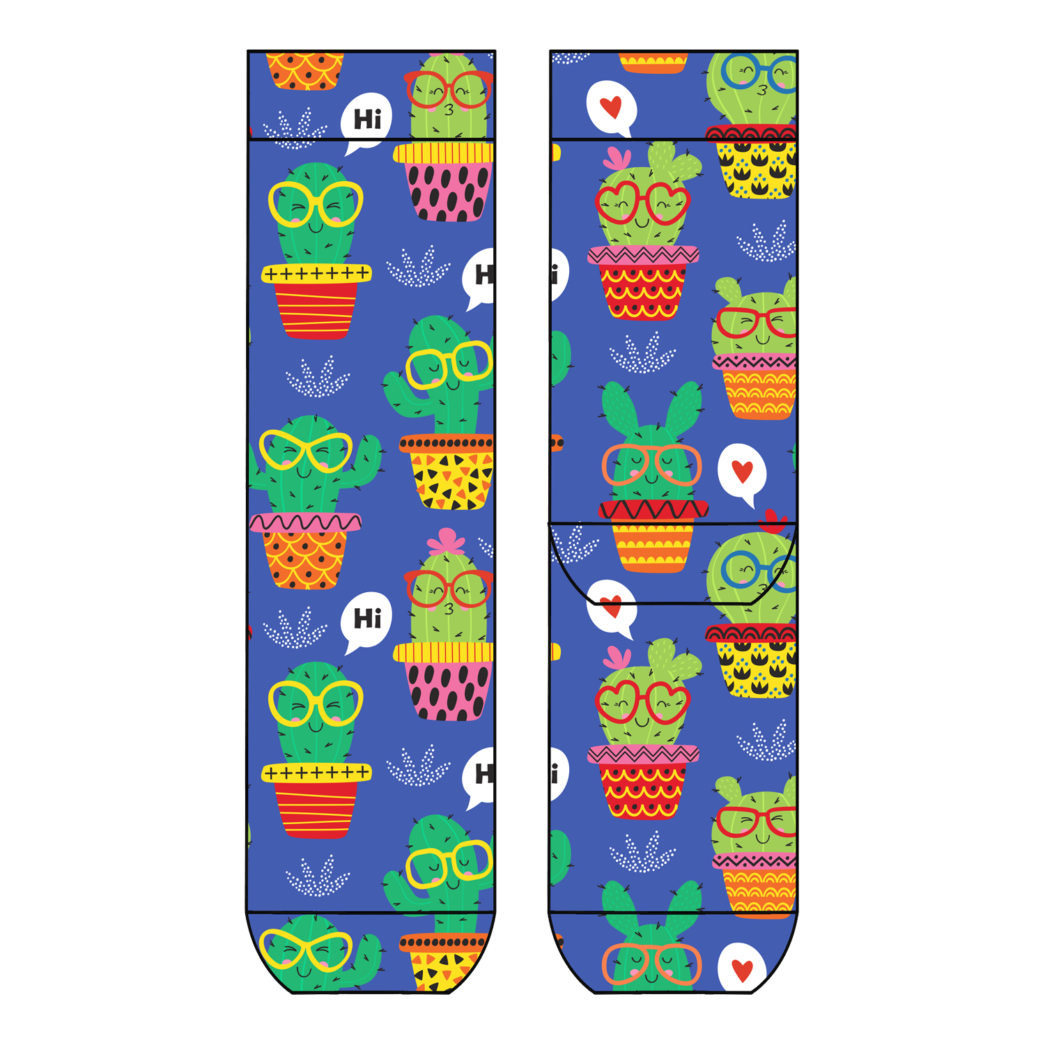 Damen Socken Funny cacti COOL7