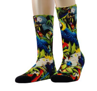 COOL7 3D Print Damen Socken Tropical Birds