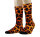 COOL7 3D Print Damen Socken Leo Print