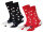 Damen Socken Sweet Reindeer 2er Pack Rot+Schwarz One Size