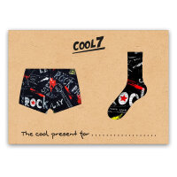 Herren Boxer + Socken Set Rock Party in Geschenkverpackung COOL7