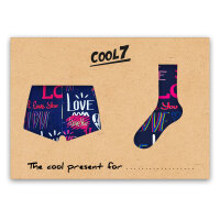 COOL7 Herren Boxer + Socken Set Love in Geschenkverpackung