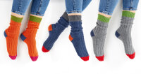 Damen und Herren Socken Colorful Wooly 2er Pack