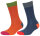 Damen und Herren Socken Colorful Wooly 2er Pack