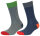 Damen und Herren Socken Colorful Wooly 2er Pack