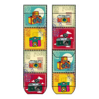 Herren Socken Retro Post Stamps COOL7