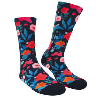 Damen Sport Socken Flowers and Leaves COOL7 rund bedruckt