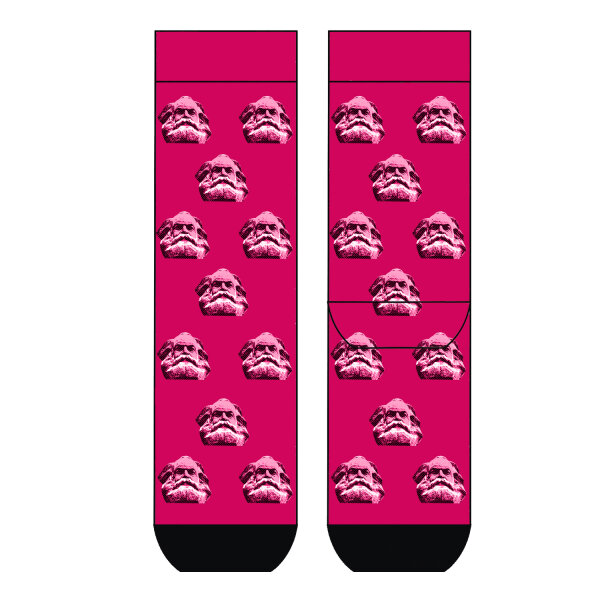 Damen Socken Karl Marx Pink COOL7 rund bedruckt