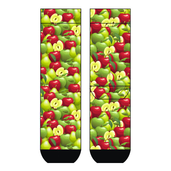 Damen Socken Apples COOL7 rund bedruckt