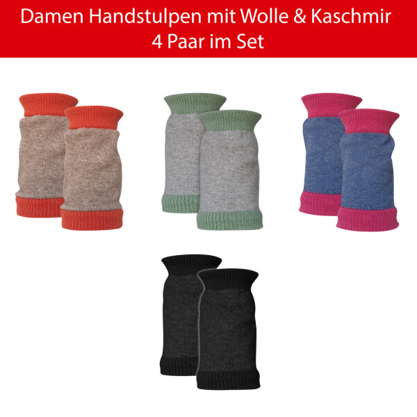 Damen Handstulpen Winter Color Set - 4 Paar