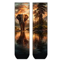 Herren Socken African Elephant COOL7 rund bedruckt