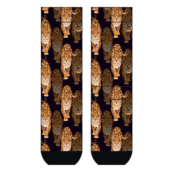 Herren Socken Walking Leopard COOL7 rund bedruckt