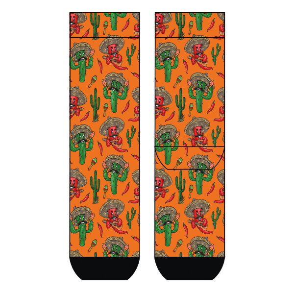 Herren Socken Mexican Cacti COOL7 rund bedruckt